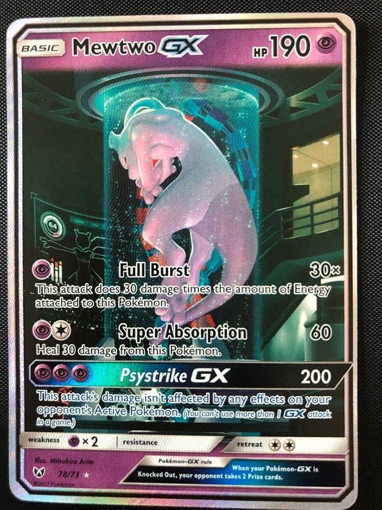 Pokemon Mewtwo-GX - 78/73 - Secret Rare : Amazon.sg: Toys